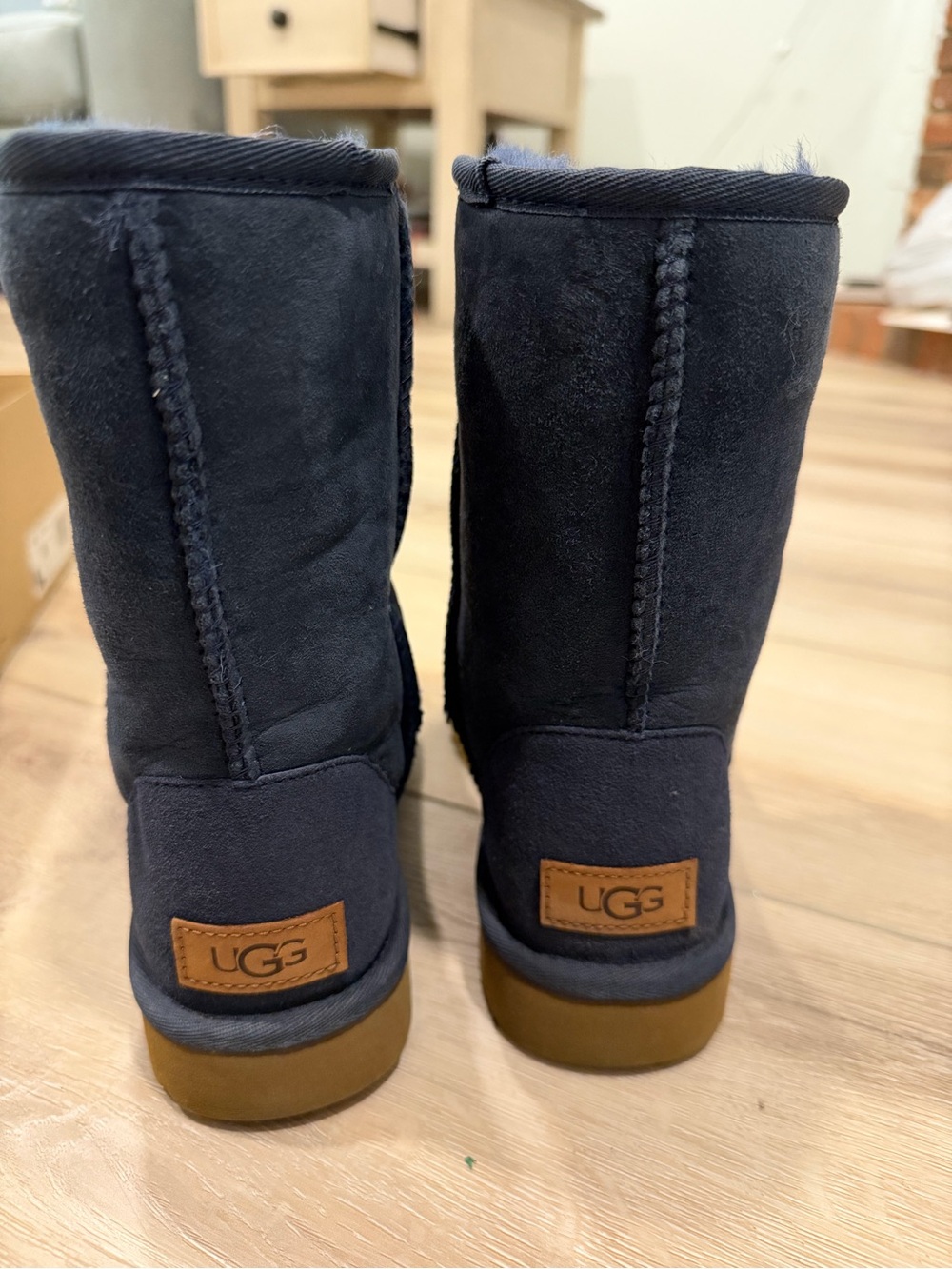 UGG Classic Short Boots in Navy Size 6